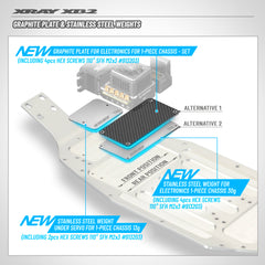 STAINLESS STEEL WEIGHT UNDER SERVO FOR 1-PIECE CHASSIS 13g