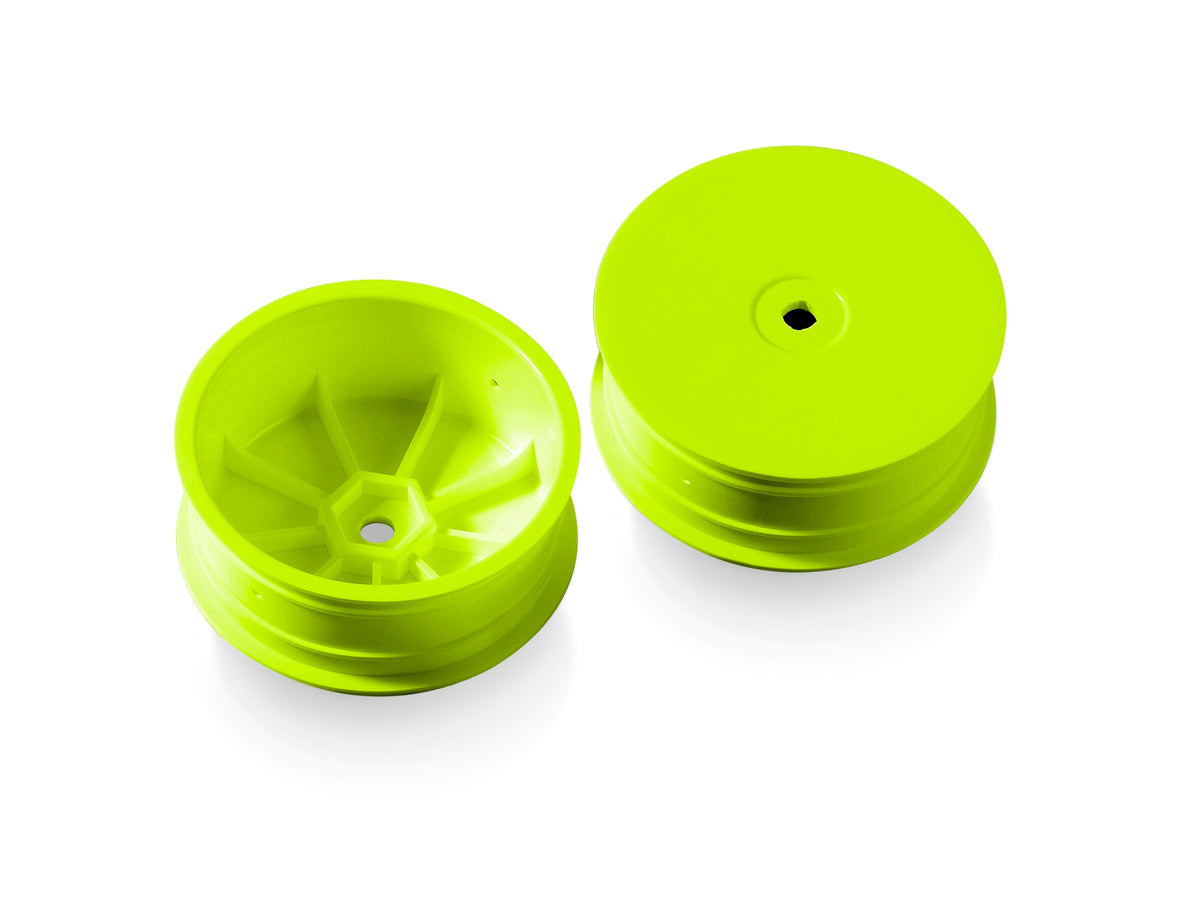 2WD FRONT WHEEL AERODISK WITH 12MM HEX - YELLOW - HARD (2)