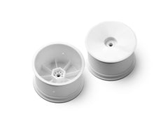 2WD/4WD REAR WHEEL AERODISK WITH 12MM HEX IFMAR - WHITE - HARD (2)
