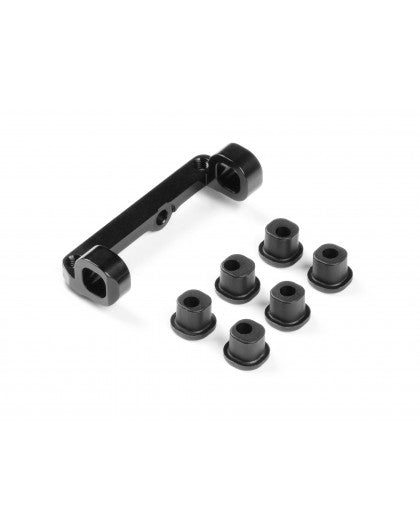 ALU UPPER ARM HOLDER -  LEFT - BLACK - SWISS 7075 T6 - SET