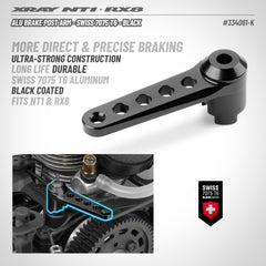 ALU BRAKE POST ARM - SWISS 7075 T6 - BLACK 334061-k