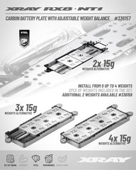 NT1/RX8 Carbon Battery Plate Adjustable Weight Balance - Set