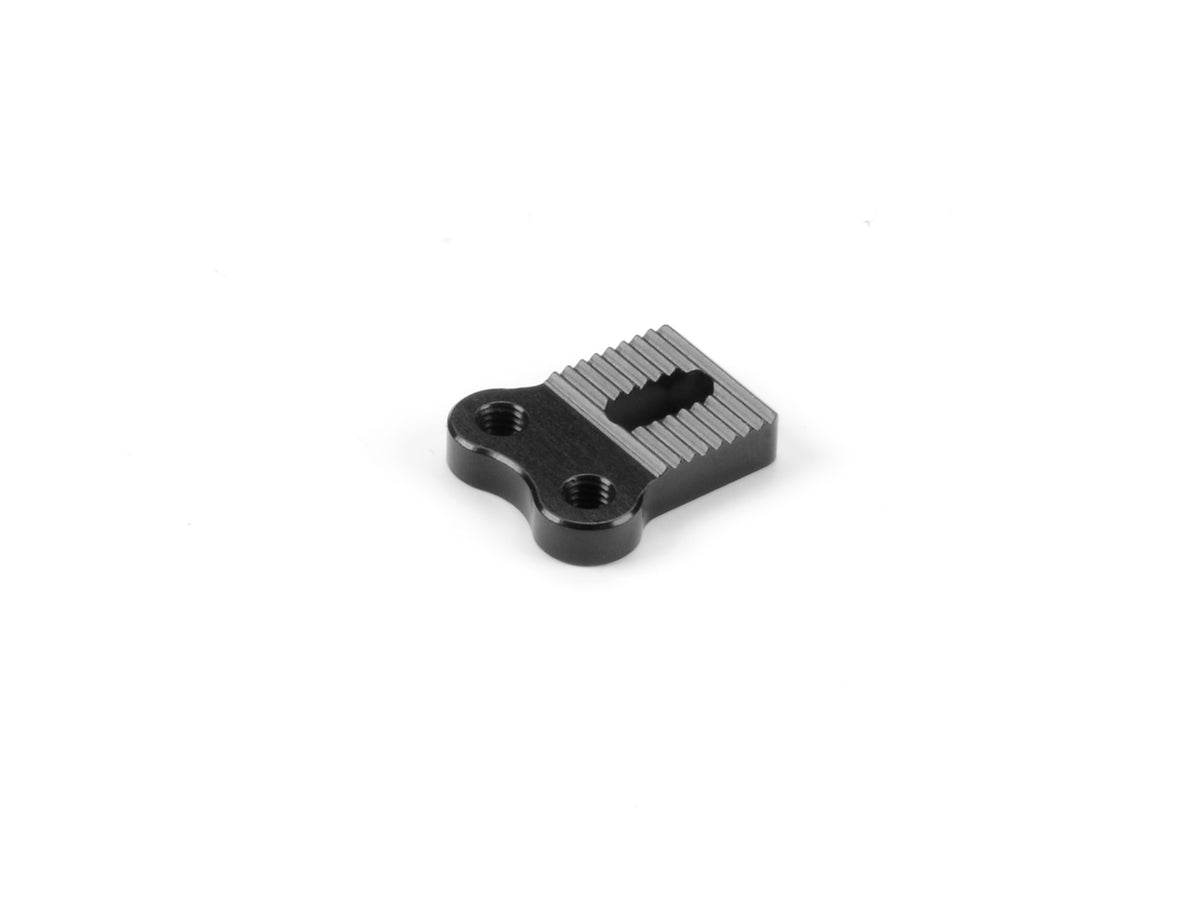 ALU ADJUSTABLE UPPER SERVO SAVER ARM PLATE NARROW - SWISS 7075 T6 - BLACK