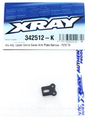 ALU ADJUSTABLE UPPER SERVO SAVER ARM PLATE NARROW - SWISS 7075 T6 - BLACK