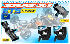 X1 Composite Adjustable Rear Wing - Black ETS Approved