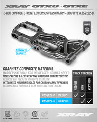 C-HUB COMPOSITE FRONT LOWER SUSPENSION ARM - GRAPHITE