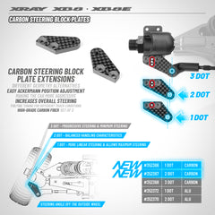 XB8 CARBON STEERING PLATE - 2 DOTS (1+1)