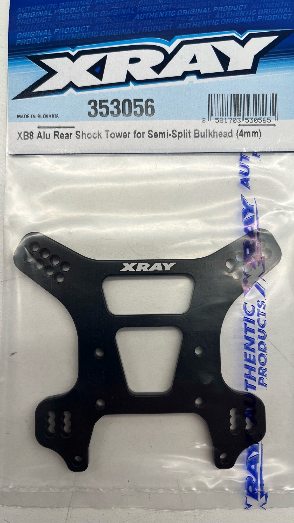 XB8 ALU REAR SHOCK TOWER FOR SEMI-SPLIT BULKHEAD (4MM)