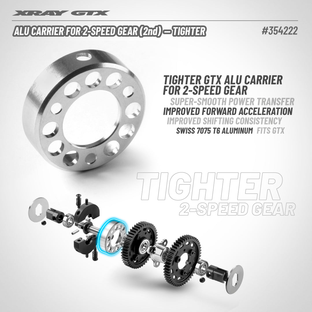 CARRIER FOR 2-SPEED GEAR (2nd) - TIGHTER - SWISS 7075 T6