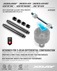HEAT RESISTANT ALU DIFF PIN & INSERTS - 2G CONFIG. F/R (2+4)