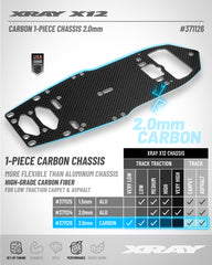 XRAY X12 Carbon 1-Piece Chassis for Floating Servo 2.0mm