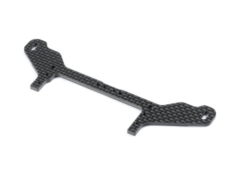 X12 CARBON ADJUSTABLE REAR POD LOWER PLATE FOR 1-PIECE CHASSIS - FRONT