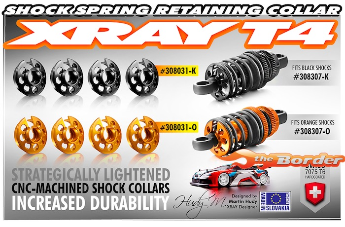 Alu XRAY Shock Spring Retaining Collar - Black (4)
