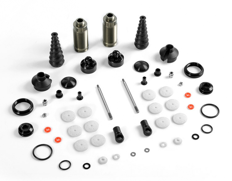 XB8'16 REAR SHOCK ABSORBERS + BOOTS COMPLETE SET - V2 (2)