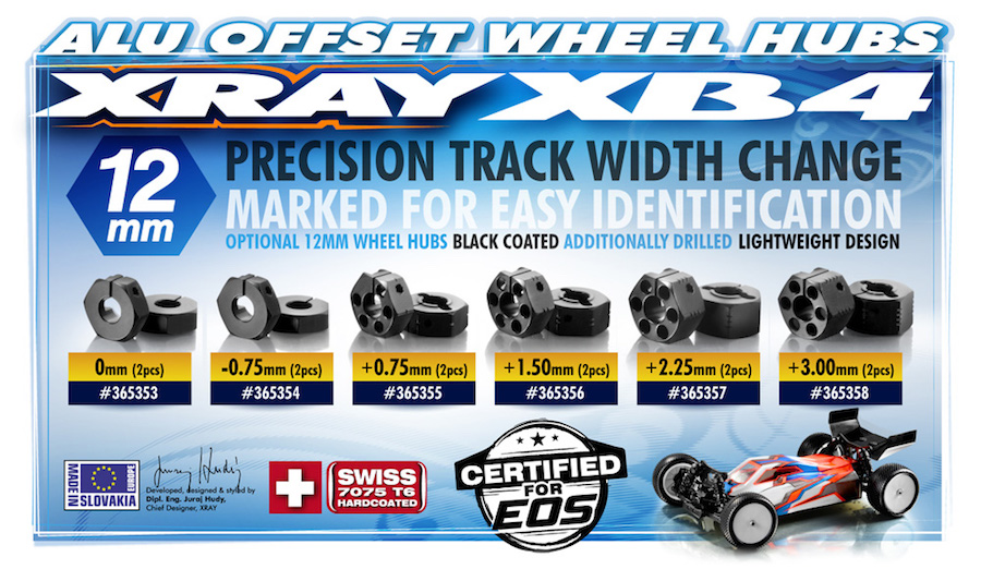 ALU WHEEL HUB 12MM - OFFSET "+4.5MM" (2)