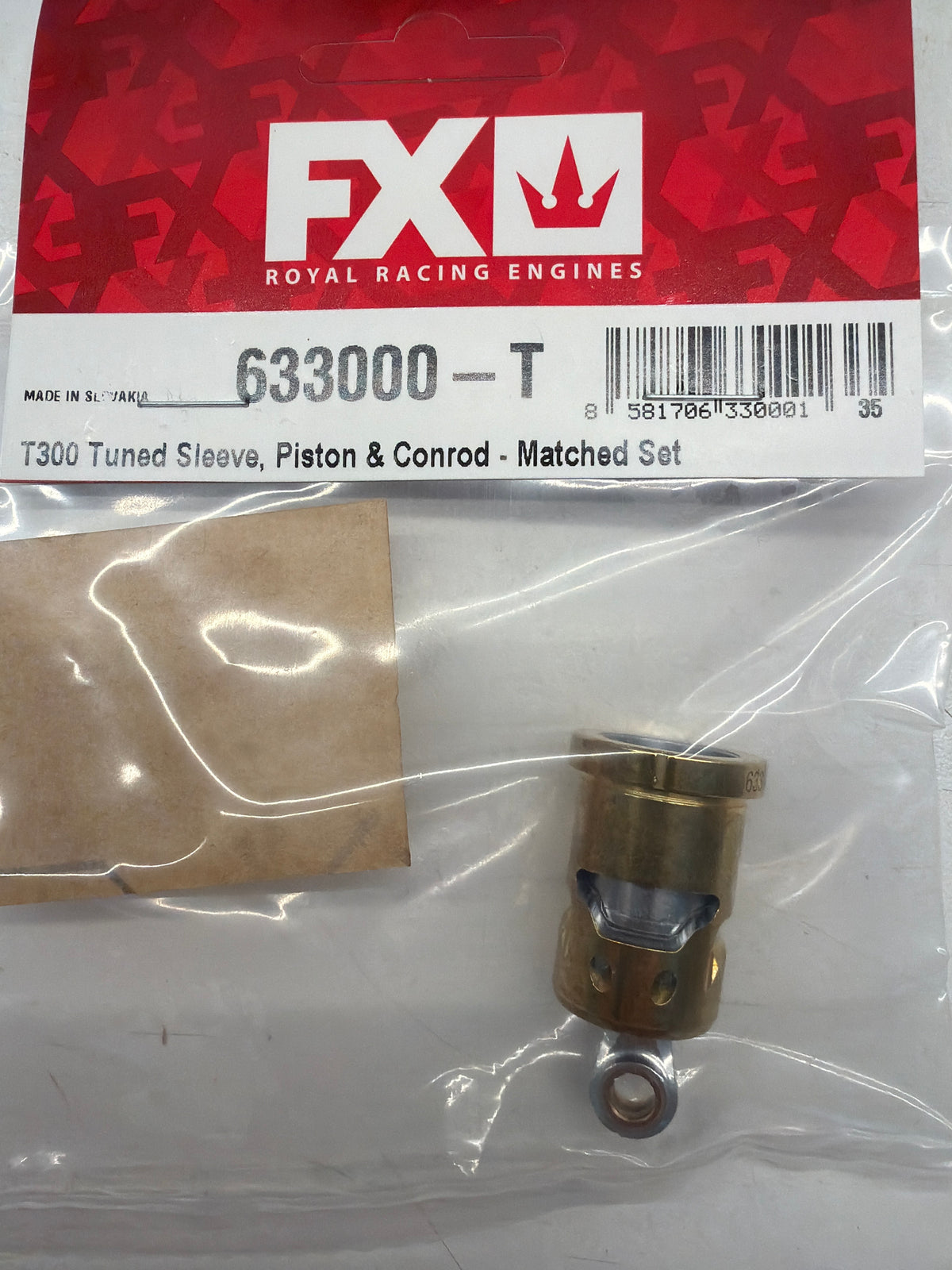 T300 TUNED SLEEVE, PISTON & CONROD - MATCHED SET 633000-T