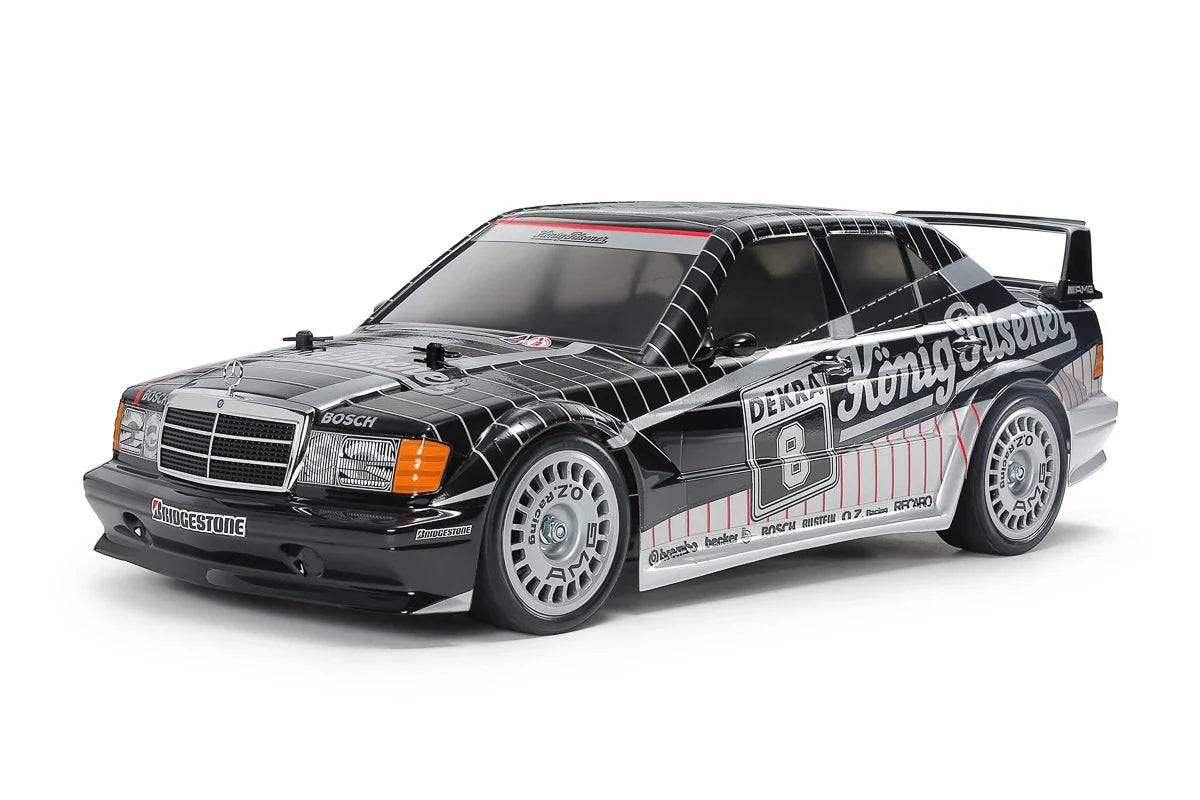 TAMIYA 1/10 R/C Mercedes-Benz 190 E EVO II 1991 (TT-02) byggesæt u malet karos