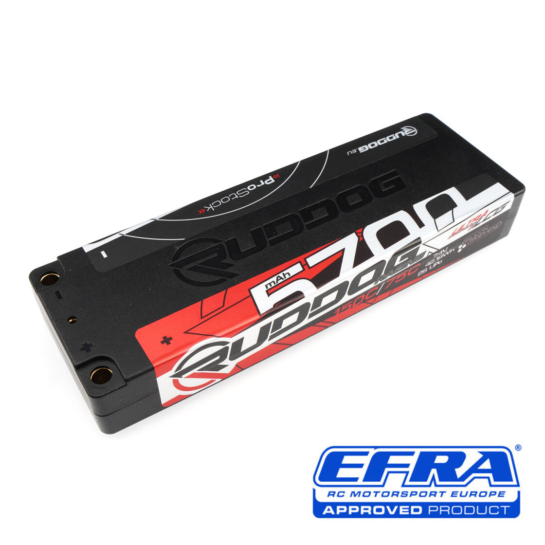 RUDDOG Racing ProStock 5700mAh 150C/75C 7.4V Ultra-LCG Stick Pack LiPo Battery