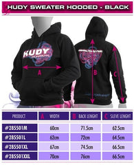 HUDY SWEATER HOODED - BLACK (XXL)