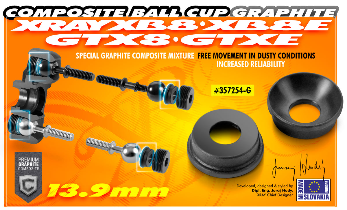 COMPOSITE BALL CUP 13.9 MM - GRAPHITE (2)