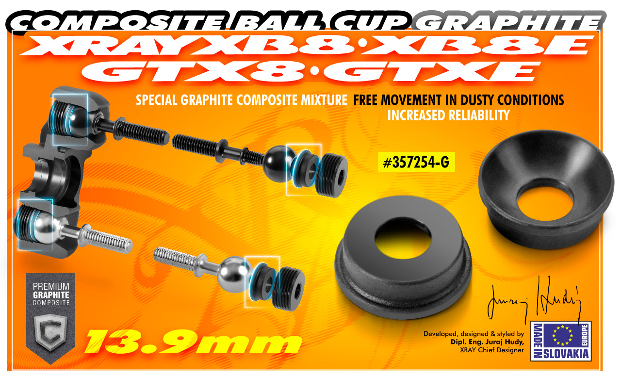 COMPOSITE BALL CUP 13.9 MM - GRAPHITE (2)