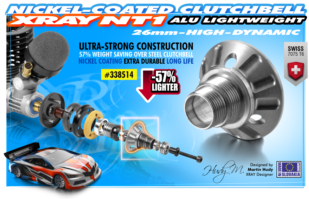 XCA Alu Nickel-coated Lightweight Clutchbell 26mm - High-Dynamic