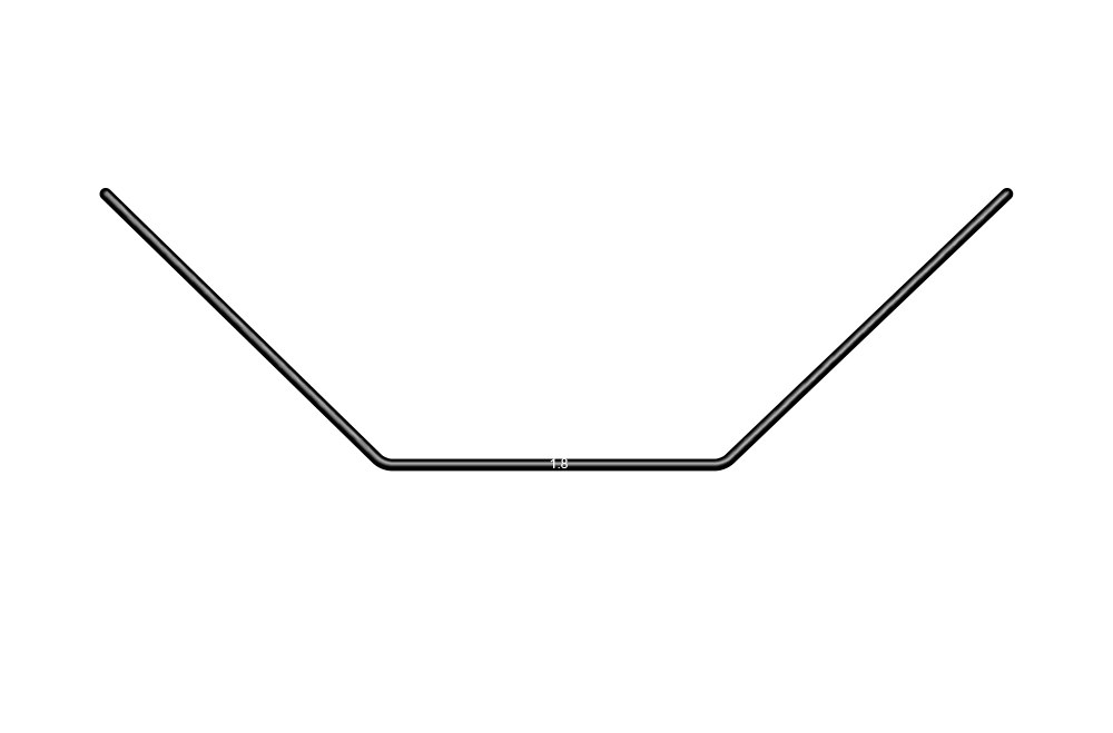 ANTI-ROLL BAR FOR BALL-BEARINGS - REAR 1.8 MM