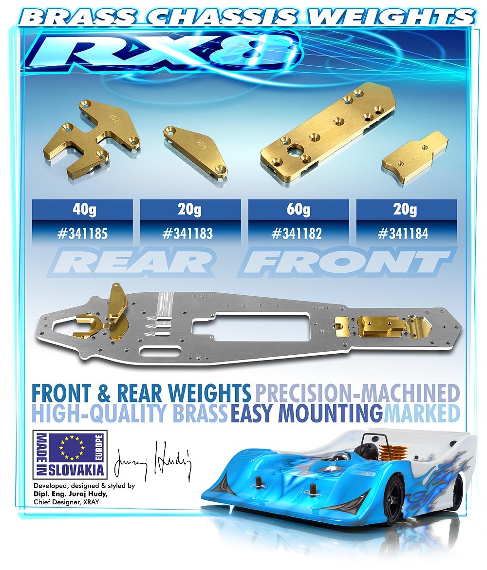 BRASS CHASSIS WEIGHT REAR 40g