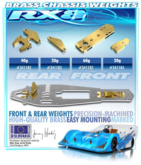 BRASS CHASSIS WEIGHT REAR 40g