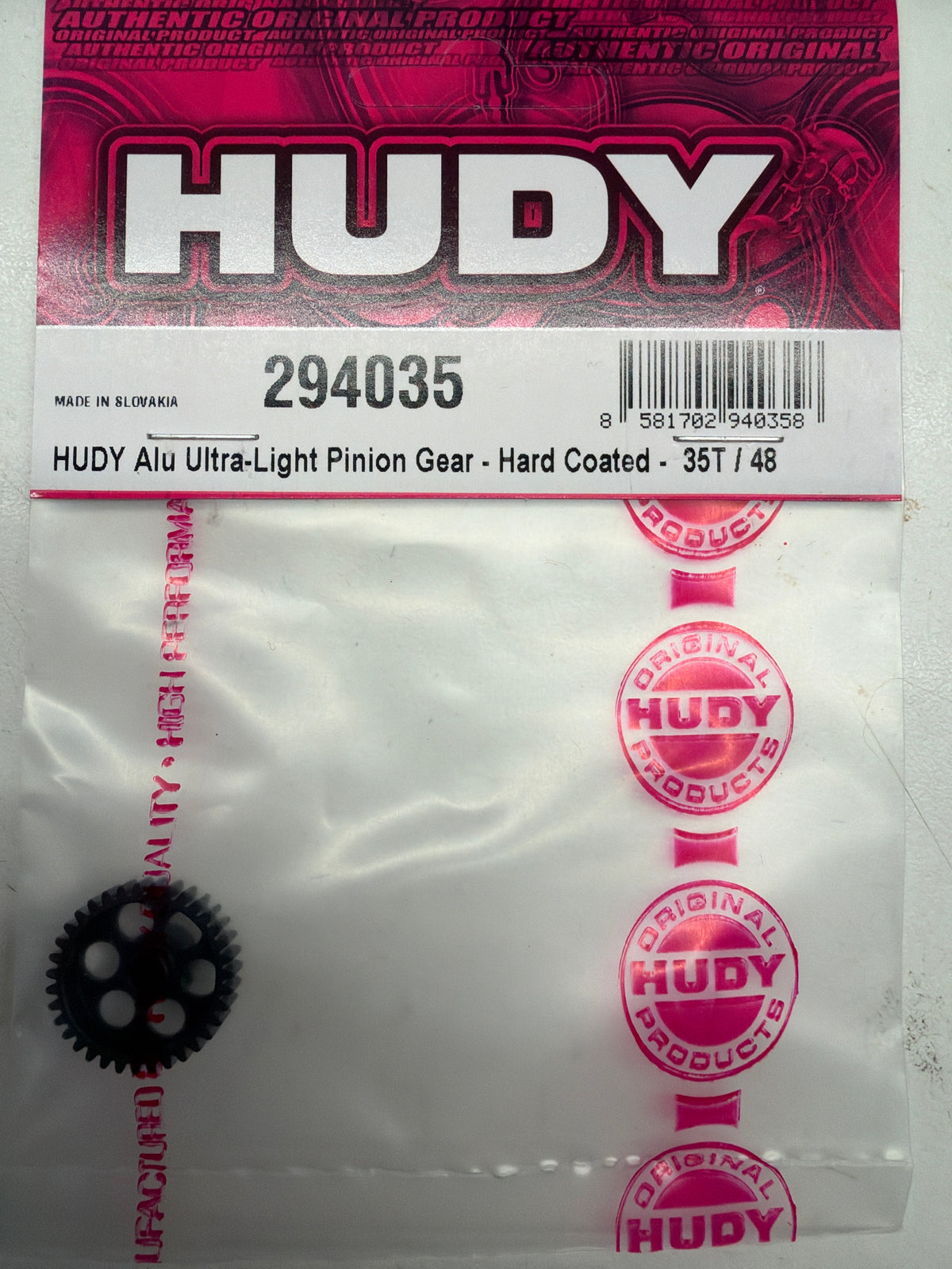 HUDY ALU ULTRA-LIGHT PINION GEAR - HARD COATED -  35T / 48