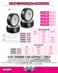 HUDY 1/10 TC TIRES A2-40 - ASPHALT (4)