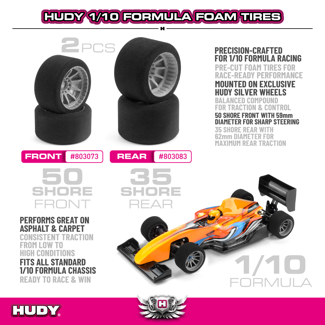 HUDY 1/10 FORMULA FOAM TIRE - FRONT (2)