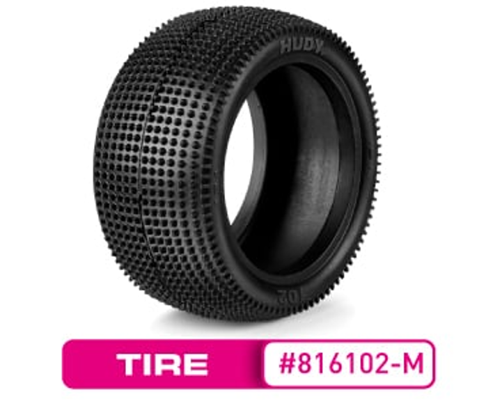 HUDY 1/10 OFF-ROAD TIRE 2WD/4WD REAR CARPET - 102 - MEDIUM (2) HUDY SERIES / ØLSTED