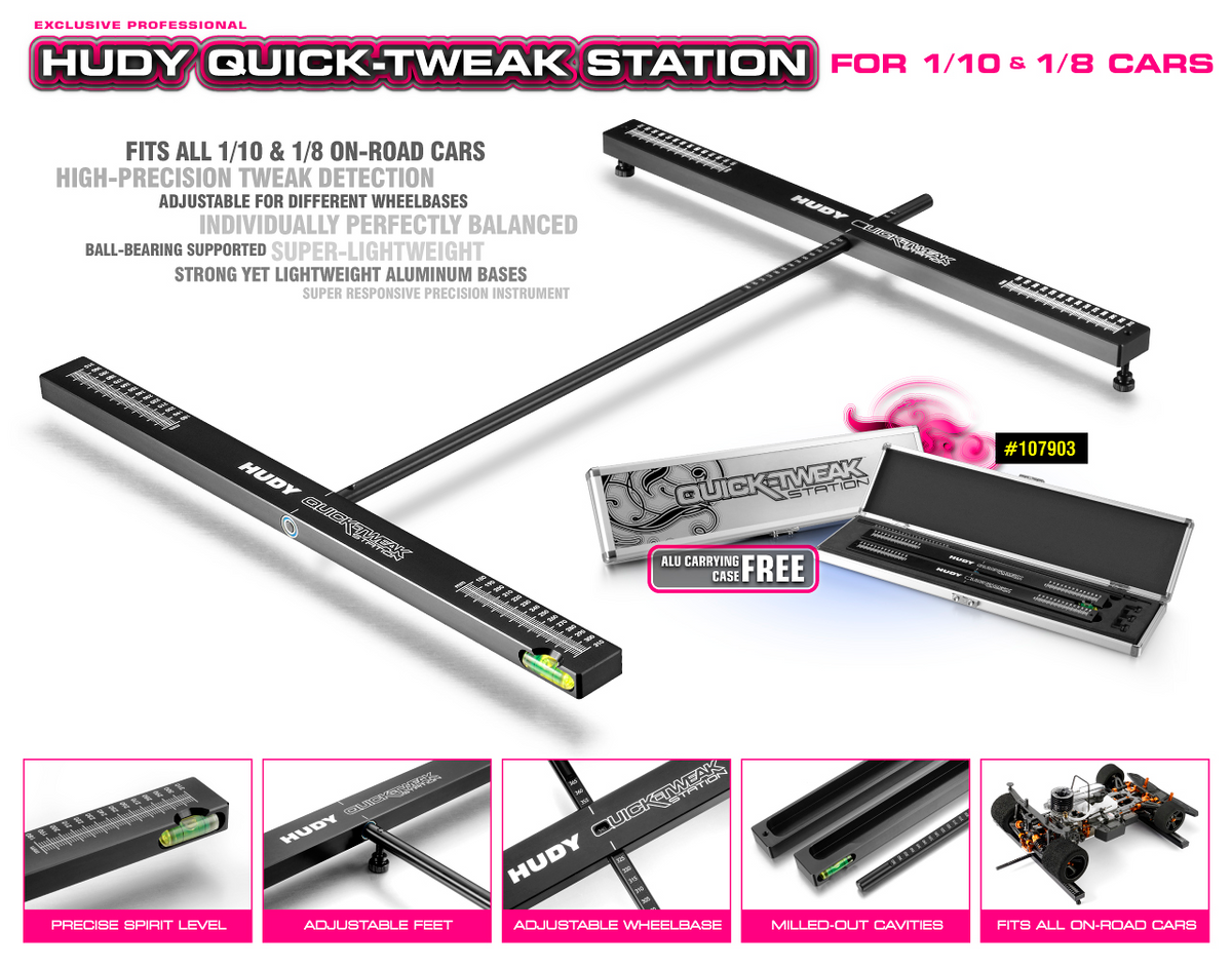 HUDY QUICK-TWEAK STATION 1/10 & 1/8 ON-ROAD NITRO CARS