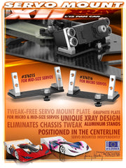 CENTER GRAPHITE SERVO MOUNT + ALU STANDS - SET (MID-SIZE)