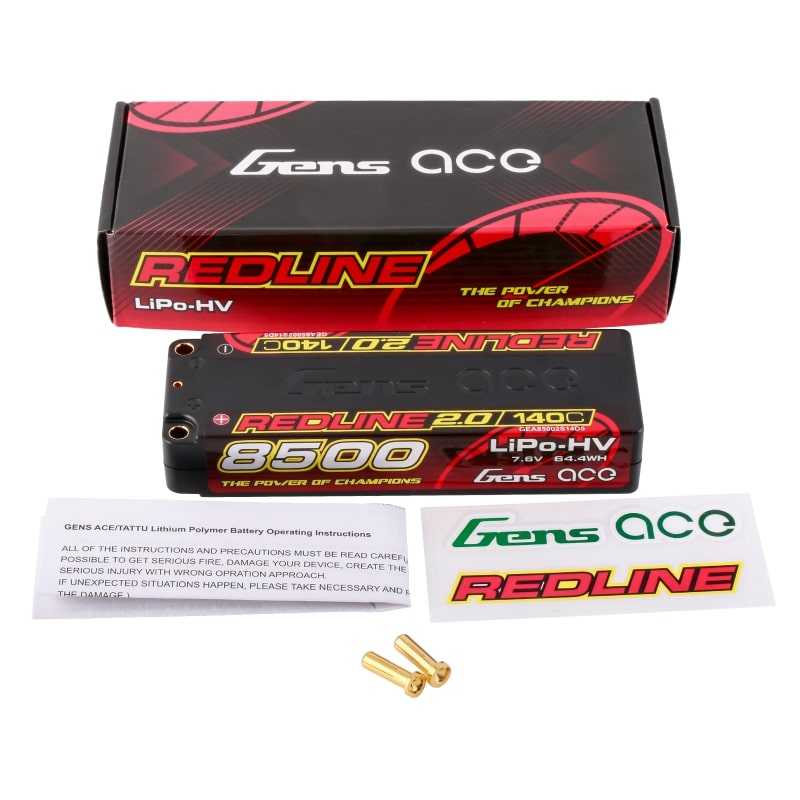 GensAce Redline 2.0 2S HV 7.6V-140C-8500 139x47x25mm 302g