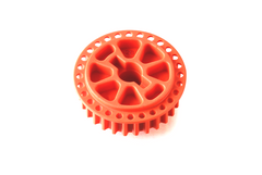 LOW FRICTION COMPOSITE SIDE BELT PULLEY 28T - FRONT - GRAPHITE