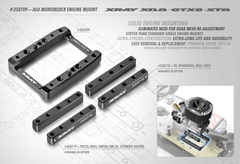 XB808 ALU STAND FOR ENGINE MOUNT - PICCO, MEGA, ORION, LRP, OS - HARD COATED