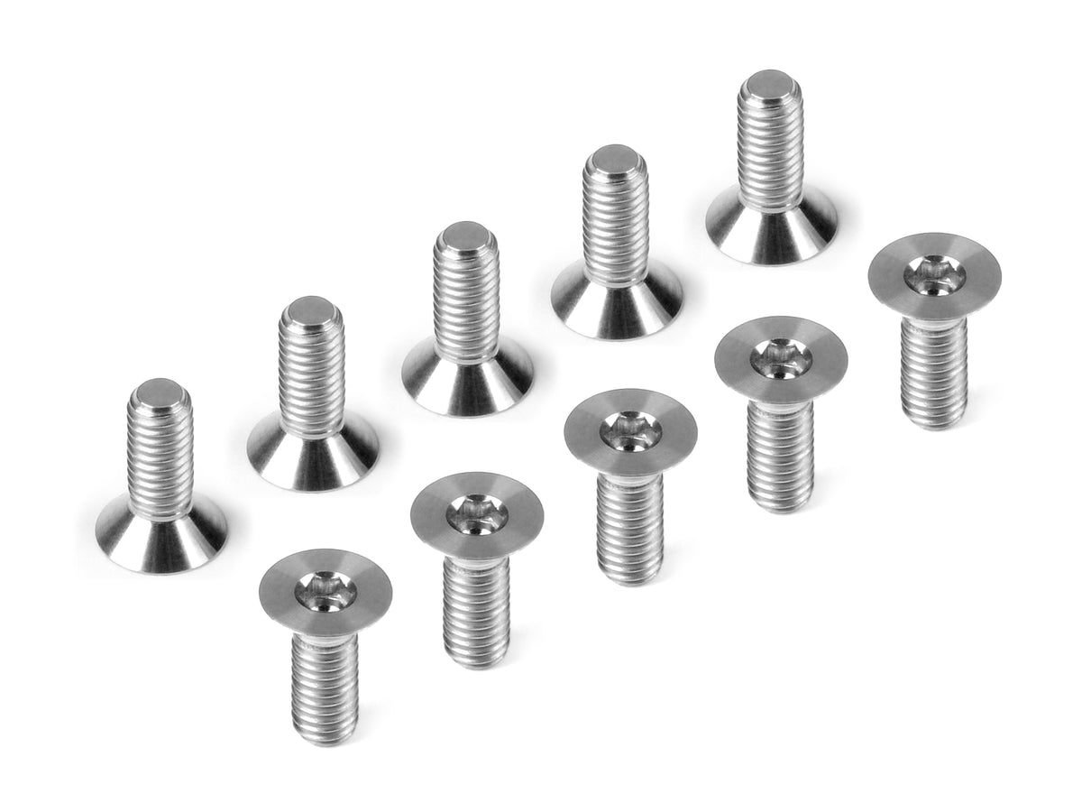 HUDY TITANIUM FLAT HEAD SCREW M3x8 (10)
