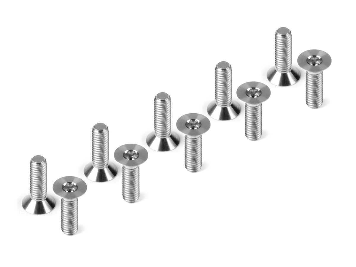 HUDY TITANIUM FLAT HEAD SCREW M3x10 (10)