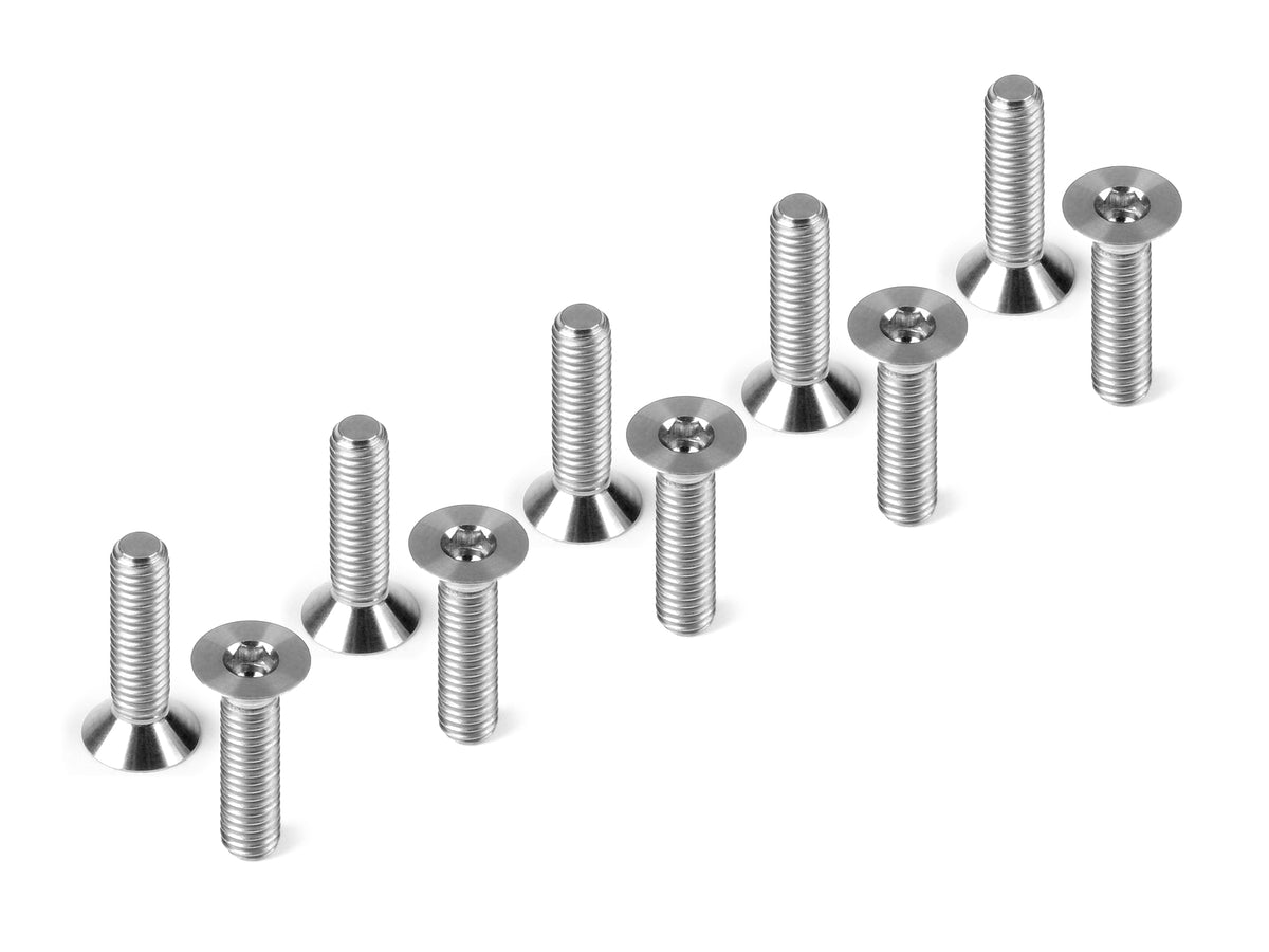 HUDY TITANIUM FLAT HEAD SCREW M3x12 (10)