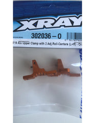 T4'19 ALU UPPER CLAMP WITH 2 ADJ. ROLL-CENTERS (L+R) - ORANGE