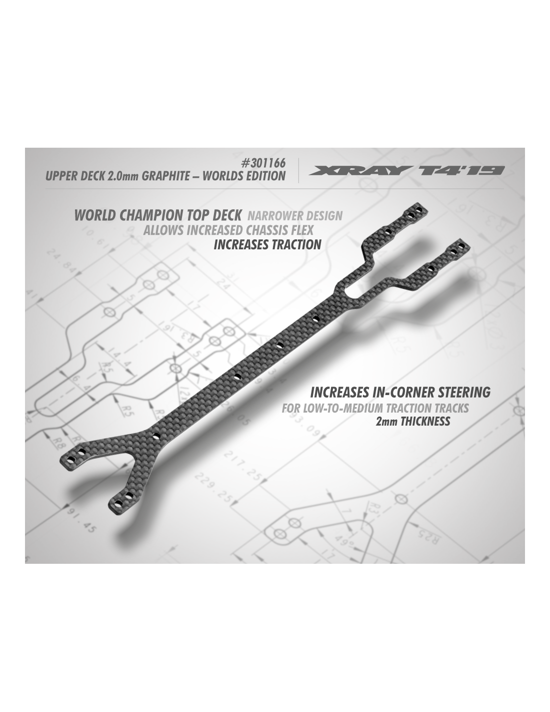 T4'19 UPPER DECK 2.0MM GRAPHITE - WORLDS EDITION