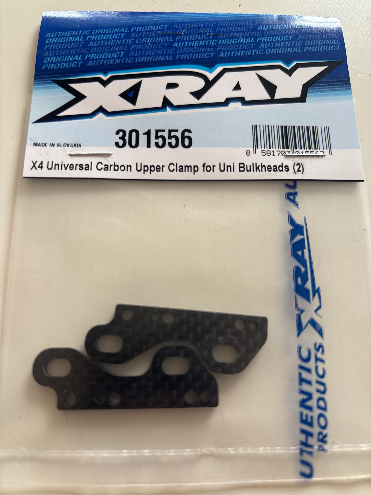 X4 UNIVERSAL CARBON UPPER CLAMP FOR UNI BULKHEADS (2)