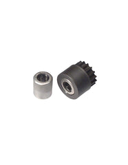 ONE-WAY PULLEY WITH GROOVED ONE-WAY BEARING