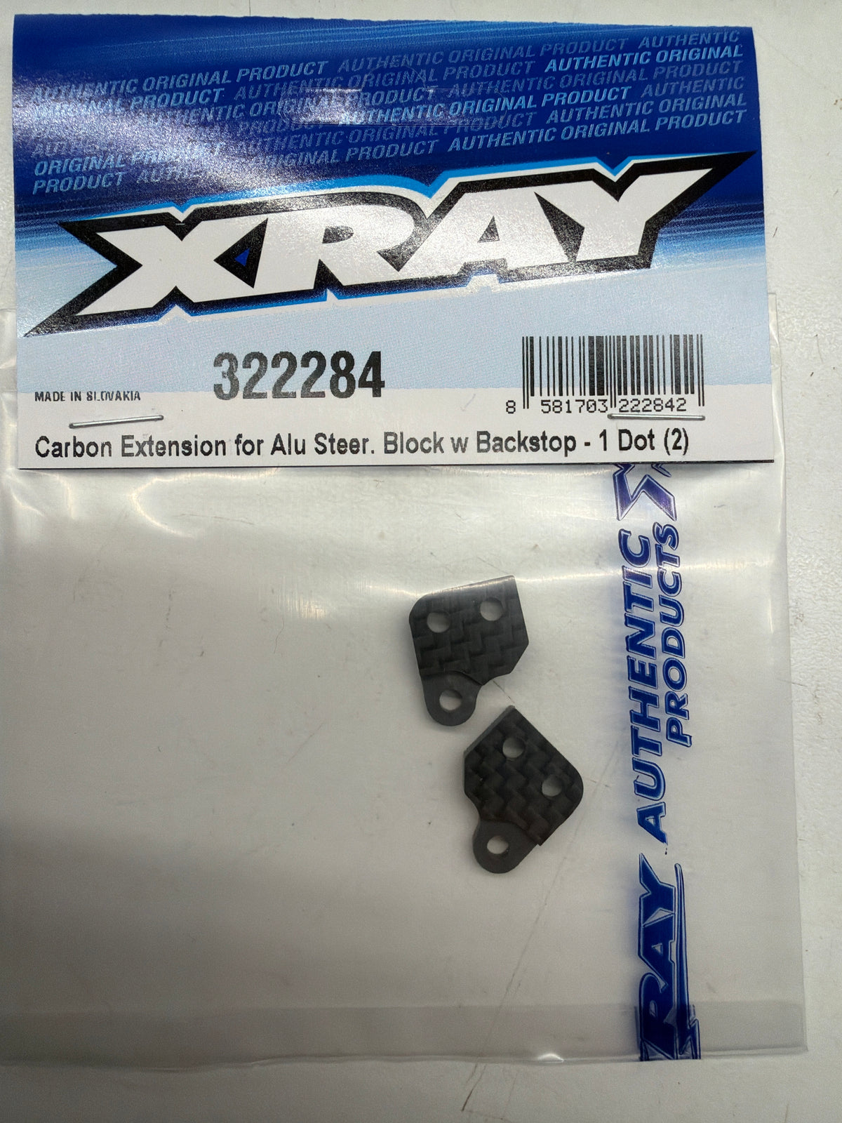 GRAPHITE EXTENSION FOR ALU STEERING BLOCK WITH BACKSTOP - 1 DOT (2)