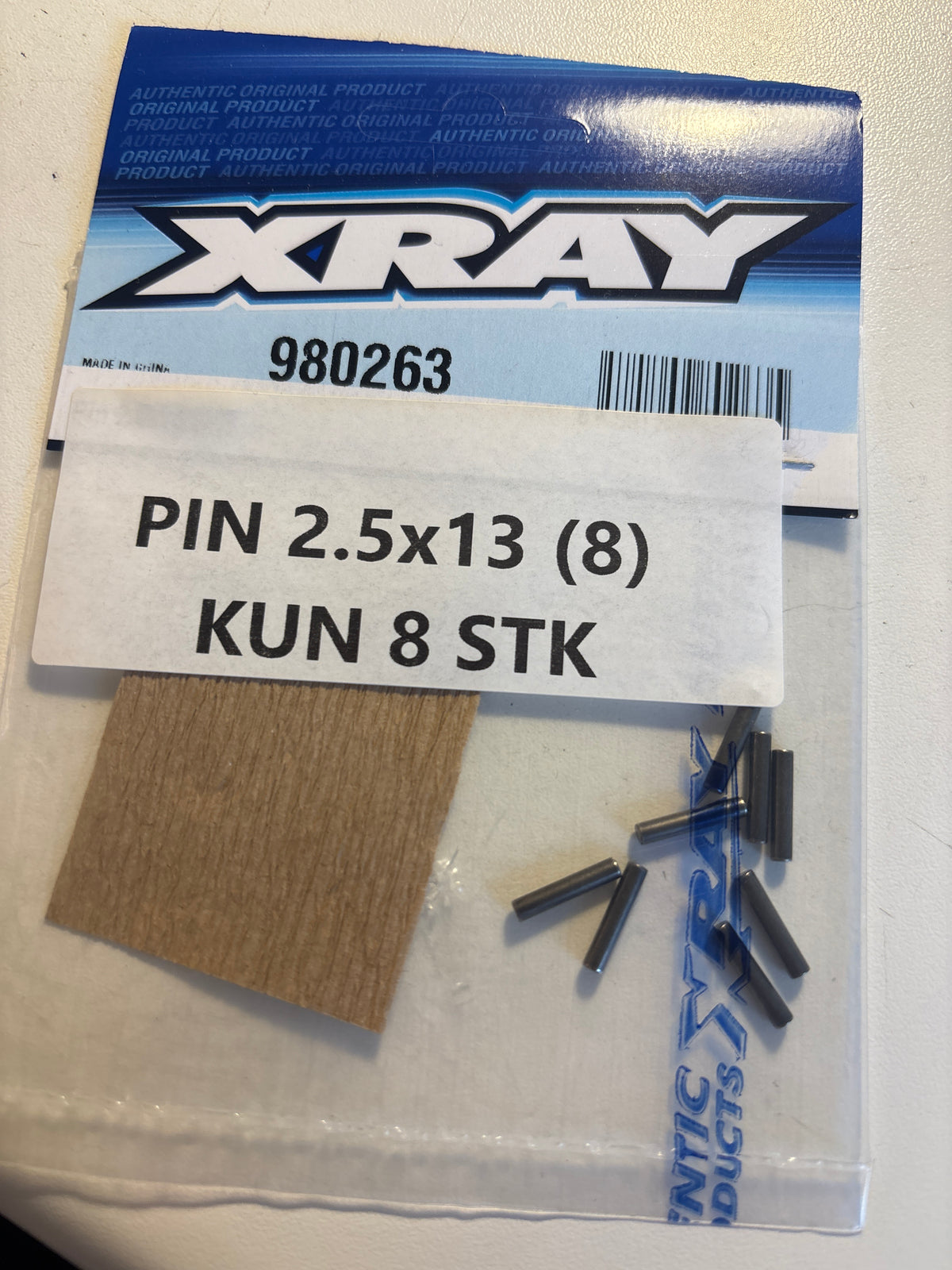 PIN 2.5x13 (8) KUN 8 STK