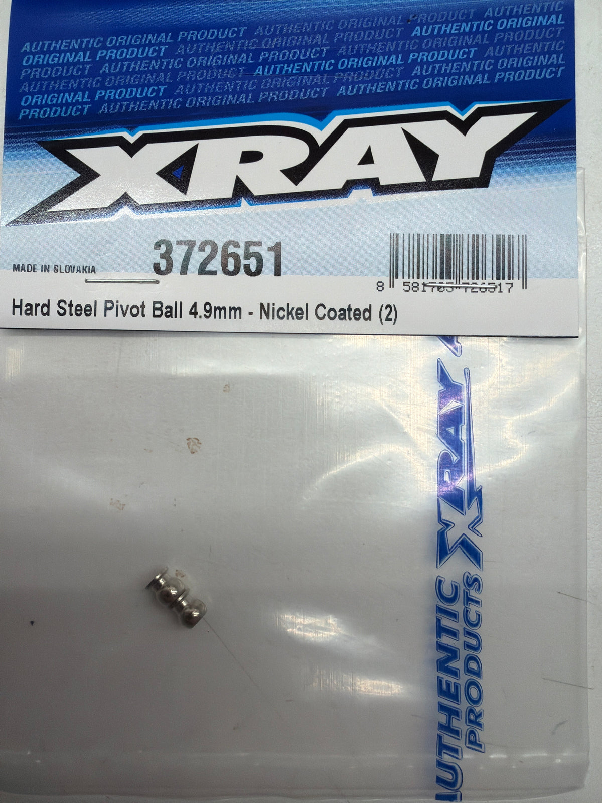 BALL UNIVERSAL 4.9 MM - HUDY SPRING STEEL (2) 372651