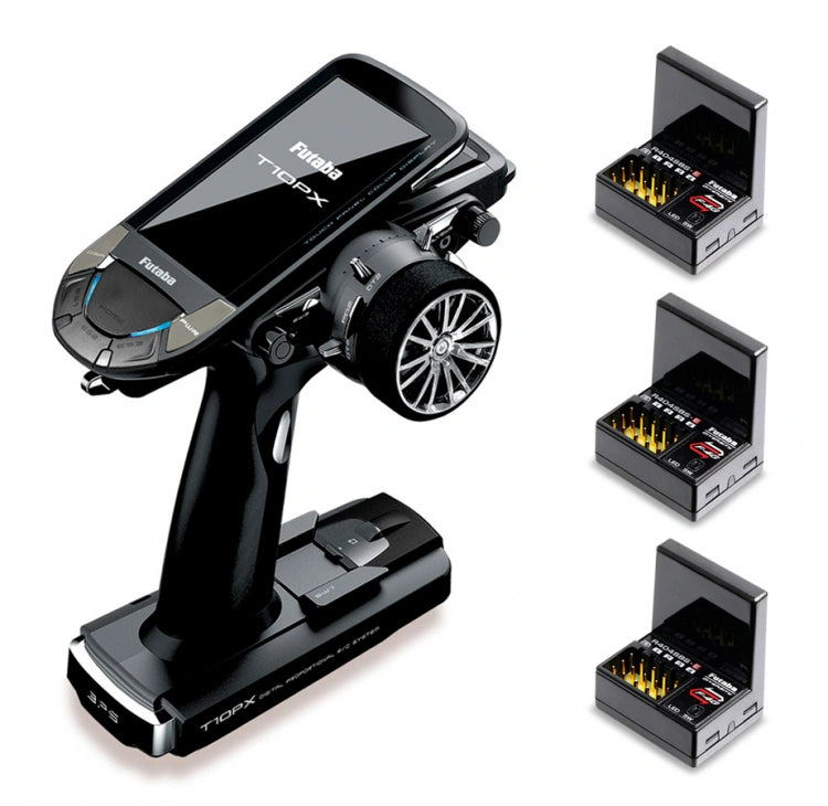 FUTABA T10PX Radio F-4G/SR/T-FHSS w. 3pcs R404SBS-E