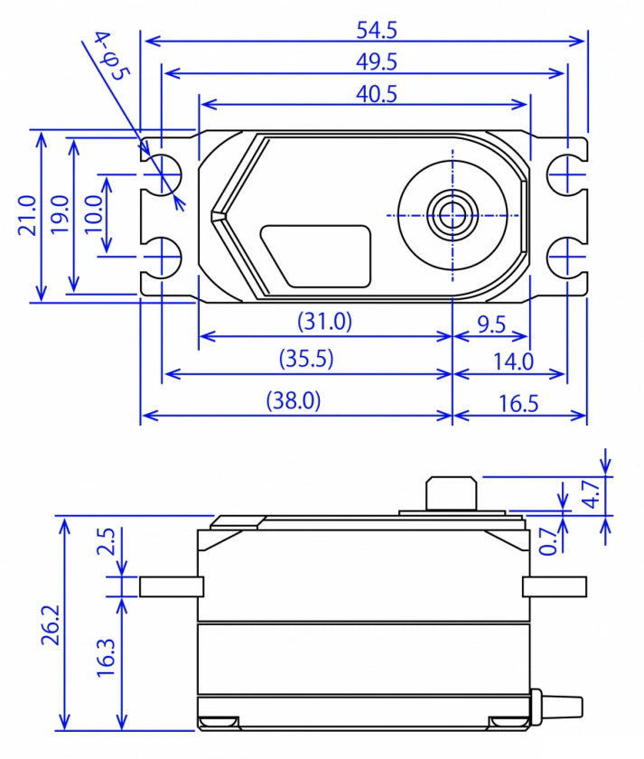 FUTABA HPS-CD701 Driftcar Servo 17kg 0.045s Low Profile S.BUS/HV